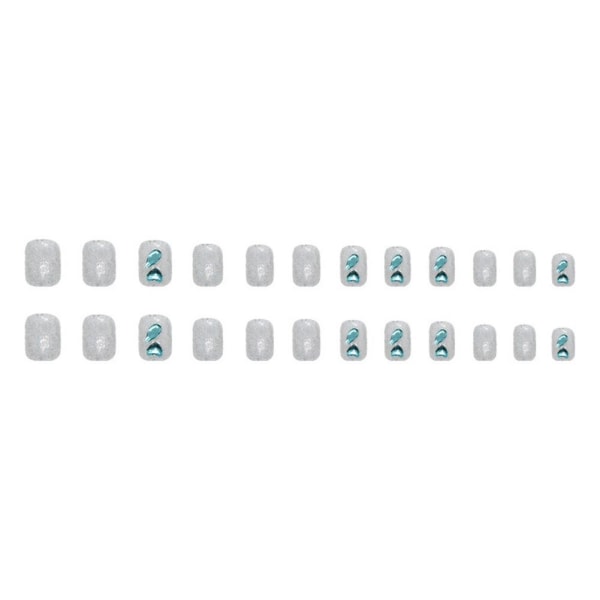 24st konstgjorda naglar lösnaglar set Nail Ornaments Art Design D308 one-size