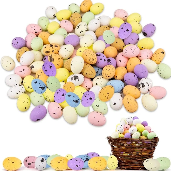 Påskägg Färgglada Skumpartiklar Prickiga Ägg Äggdekoration Duvägg Högtidsfågel U0l3 2.5*3.5cm 50pcs