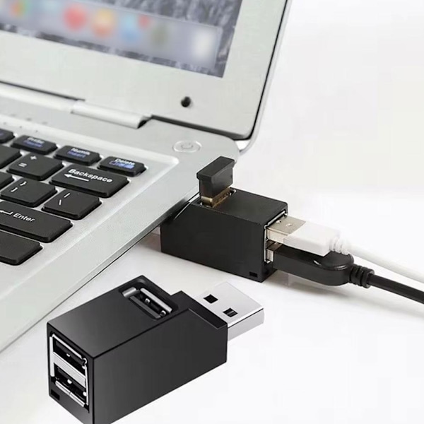 USB 3.0 Hub 3-Portars Mini Splitter Höghastighetsdataöverföring För PC, Laptop white USB3.0