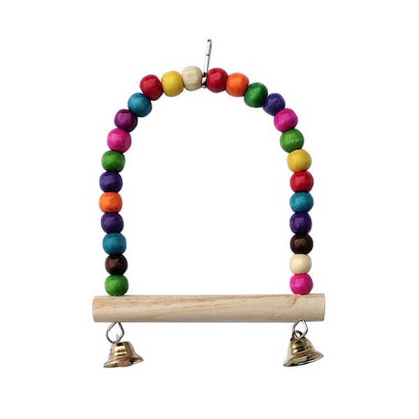 Papegoja Fågel Leksak Bur Fågel Leksaker Set Leksak Fågelbur Papegoja Leksaker Tillbehör Lo D2C8 multicolorB B