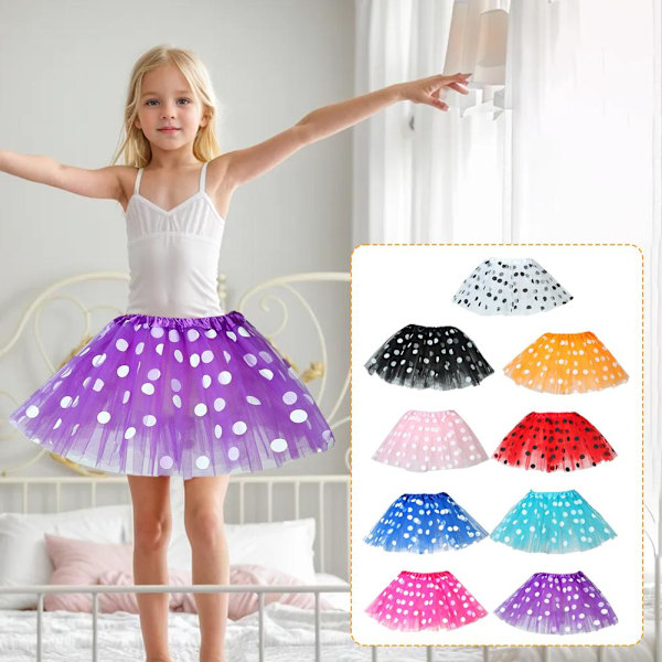 Barnkjol, tyllkjol, barn, raggkjol, meshkjol. Red 1pcs