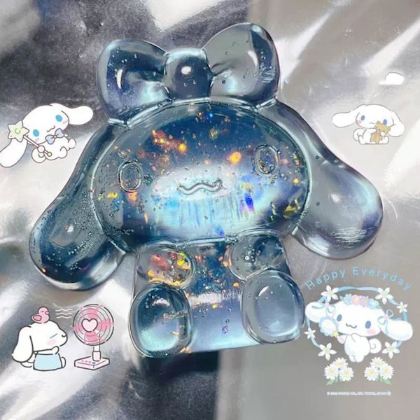 Söt Sanrio Kuromi Squishy Leksak TPR Dekompression Stresslindring Mjuk Klämleksak Nyhet Fidget Leksak blue one-size
