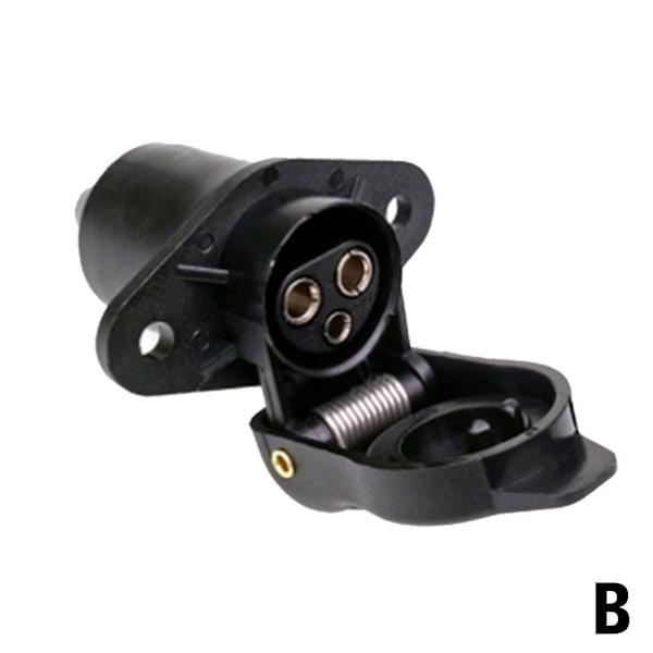 Trailer Traktor Kontaktuttag 3-polig 12V 24V Lantbruksmaskiner BlackB socket