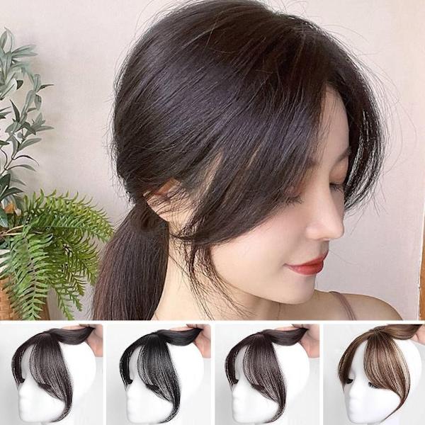 Eight Bangs Damperuk 3D Huvud Tunn Sektion Medium Simulerad Lugg Peruk Delad A0H8 light brown one size