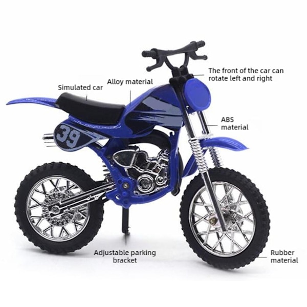 1:18 Skala Motorcyklar Modell Motocross Enduro Dirt Bike Leksakscykel Green One size