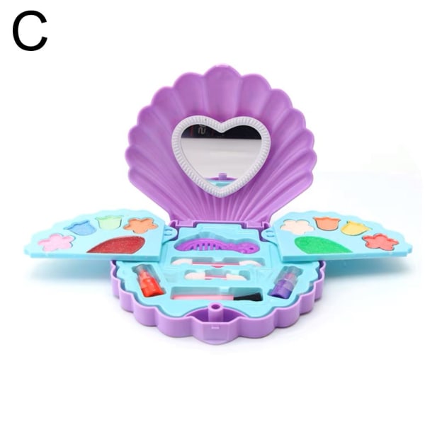 Set för flickor Barn Kosmetisk Skönhet Sminkväska Case Toy Kit Pr purple onesize