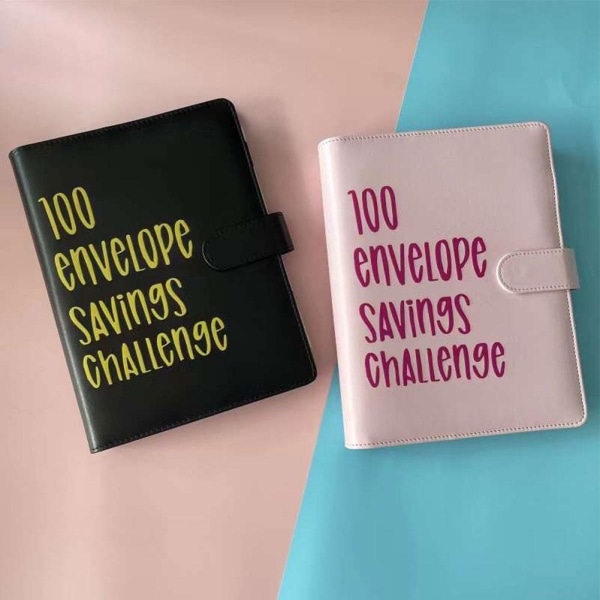 100 kuvert utmaningspärm Enkelt och roligt sätt att spara $5 050 sa purple A5