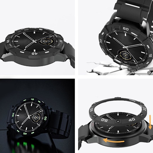 för Xiaomi Watch S3 Bezel Skyddsfodral Anti-kollisionsskydd Nytt Black white for Xiaomi watch S3