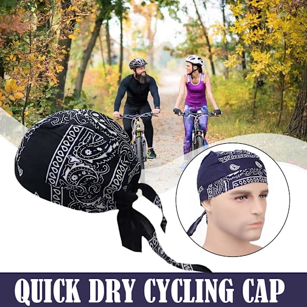 Cykling Bandana Sport Pirathatt Unisex Hårband Rag Durag Wrap Mössa G0E7 1 1pc