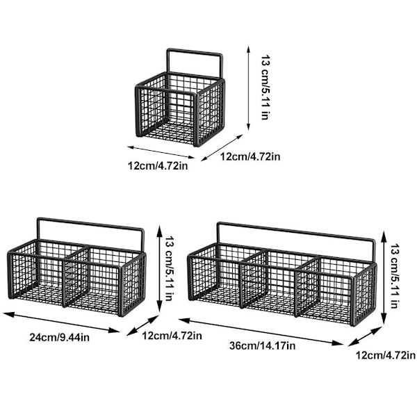 Vägghängd Förvaringshylla för Lök, Ingefära och Vitlök, Multifunktionell, Punch-fri C8e8 blackB double grid
