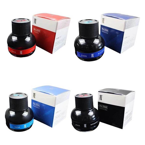 Glasflaska Bläck Fontänpenna Bläck Refill Patron Skola Kontorsmaterial R5 black 70ml