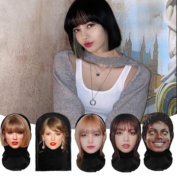 Taylor Swift 3D Mask Lisa 3D-Printad Rolig Huvtröja Ansikte Show Parodi Knepig Balaclava 5-Michael 1 Pc