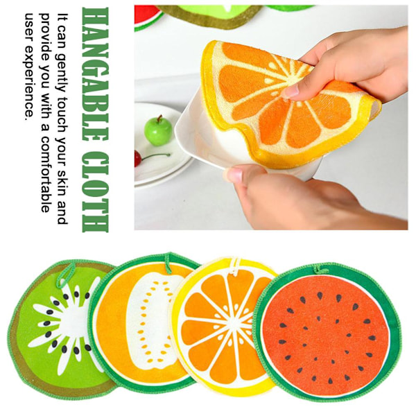 Frukttryckt hängande kökshandduk i mikrofiber, torkar snabbt och absorberar Watermelon 1PC