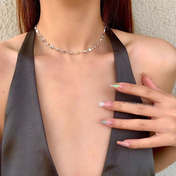 Kort Halsband Ins Stil Färgglad Zirkon Semesterstil Choker Enkel Mode Tjejaccessoarer Q0R8 F 1pcs