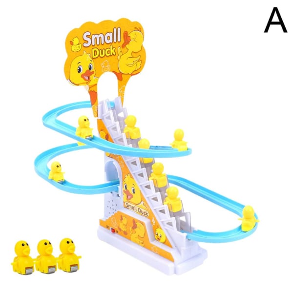Small Duck Track Game Toy Duck Penguin Climbing Toy Rail Car Ele 3pcs ducks one-size