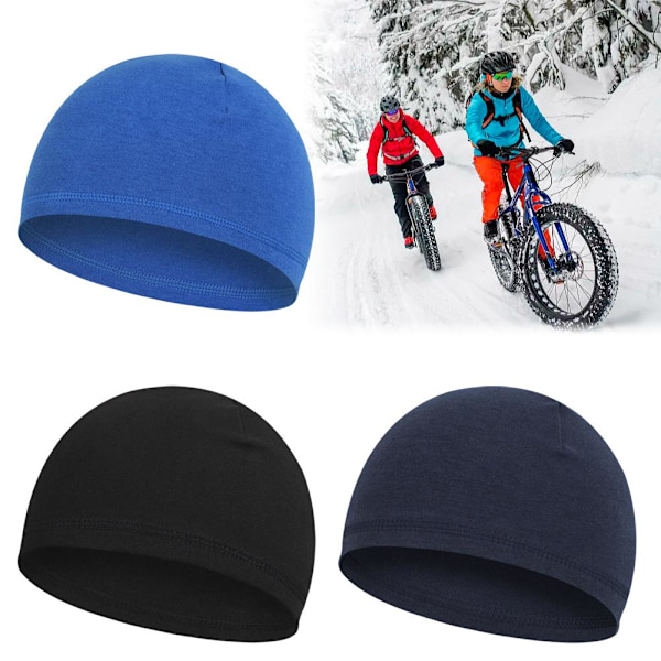 Tunn Sportmössa Fukttransporterande Andningsbar B0J2 ию Hjälmfoder ♤♤ Deep Blue 1pcs