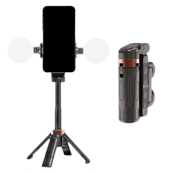 360 Graders Roterande Mini Selfie Stick Reseportabelt Fäste Skak Universal Mobil Kamera Telefon X4u0 Golvstativ Quadr