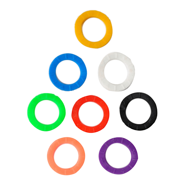 Flerfärgade ihåliga silikontangentkåpor Topper Nyckelring Bly Wi multicolor2 8pcs 4pcs