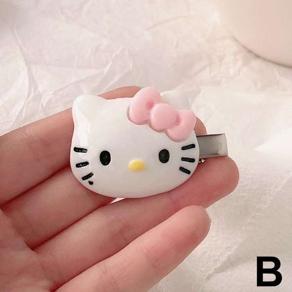 2 st Sanrio Hårnål Japansk Söt Katt Hårnål Hårklämma Tillbehör Rosett Mångsidig M0H7 Pink One size 2pcs