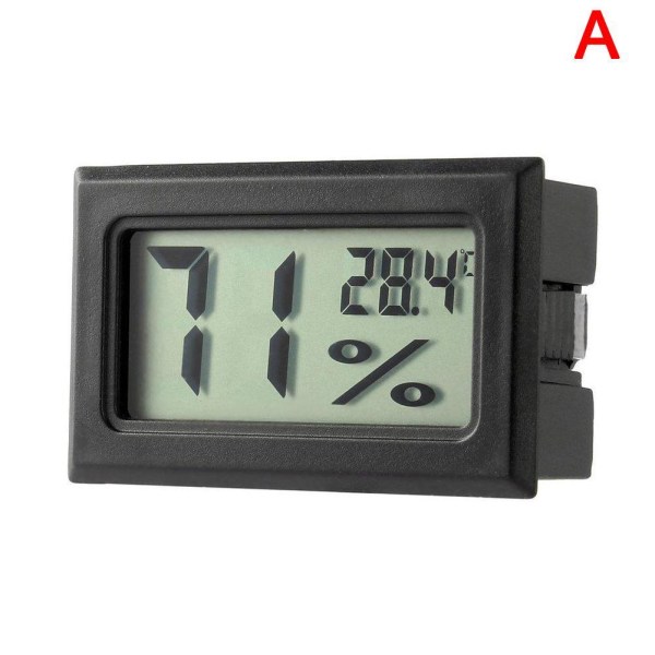 Mätare Termometer Hygrometer Digital LCD Temperatur Mini black One-size