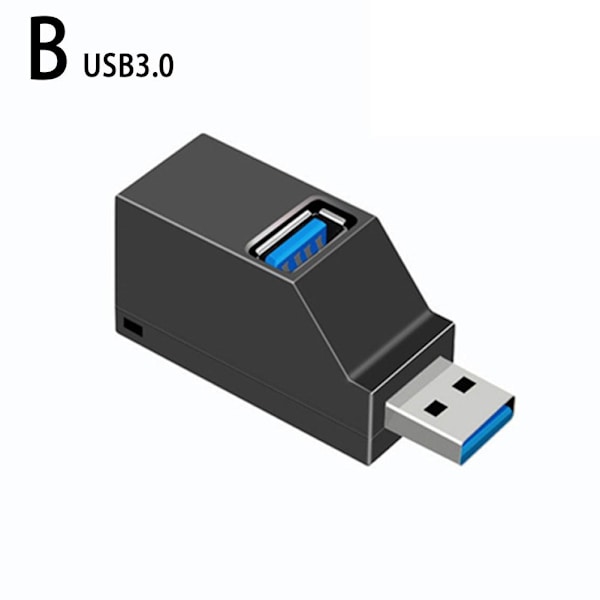 USB 3.0 Hub 3-Portars Mini Splitter Höghastighetsdataöverföring För PC, Laptop white USB3.0