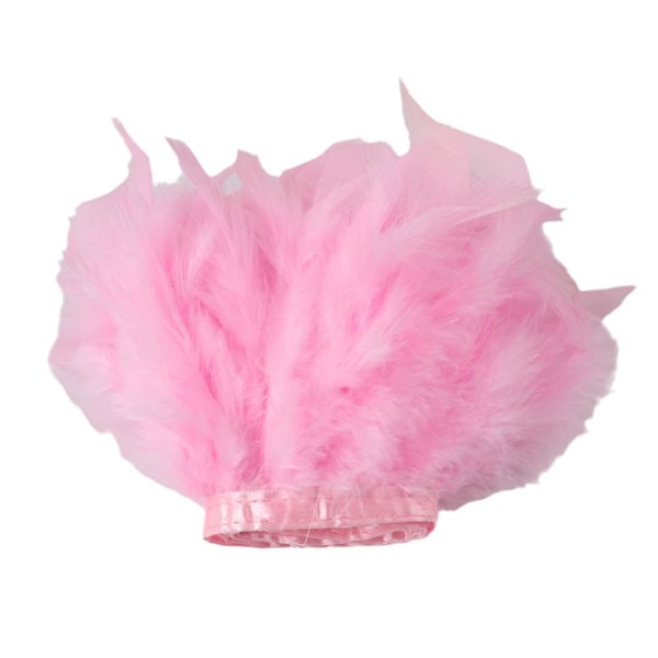 Kvinnor Fjäder Manschett Slap Armband Hårband Ringar Handleds Päls Fluffig Ny R3 pink one-size