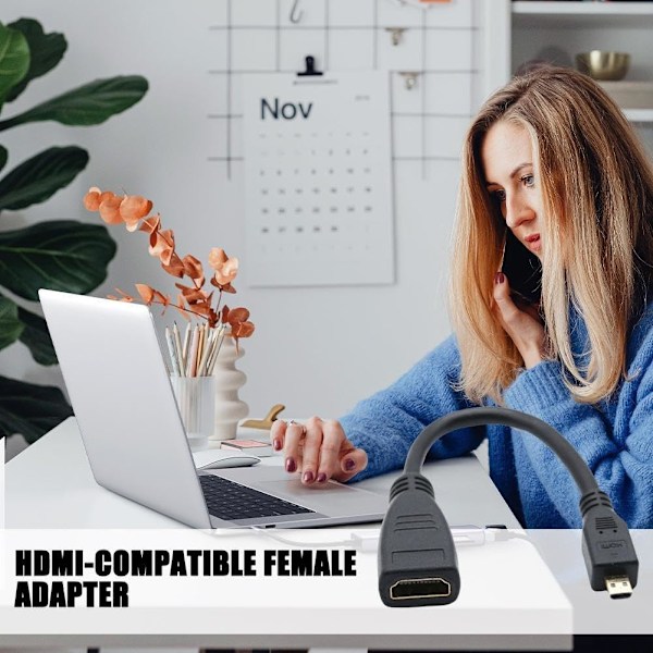 Micro HDMI till HDMI Dataöverföring 4K 60Hz Kabel För Raspberry 15cm Hero HDTV 7 Pi 6 4 5/Pi A6000 Kamera