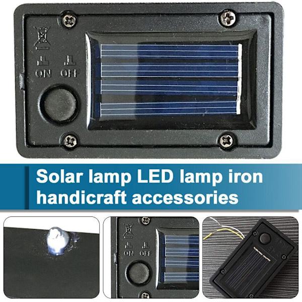 Ersättningsbatteriförvaringslådor för trädgård gräsmatta fyrkantiga solcells LED-lampor>