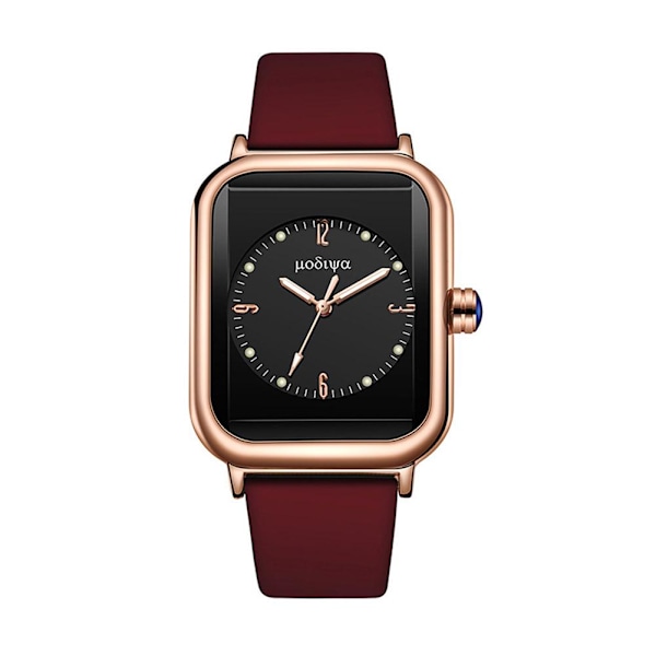 Damklocka Ny 2024 Original Quartz Silikon 9961 Vit Svart Mode Fritid O0r3 Red One size