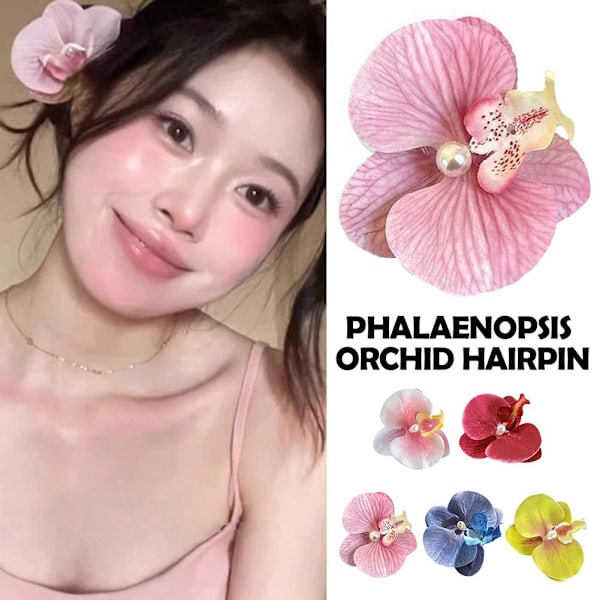 Phalaenopsis Orkidé Hårnål 2024 Ny E6V0 Red 1 Pc
