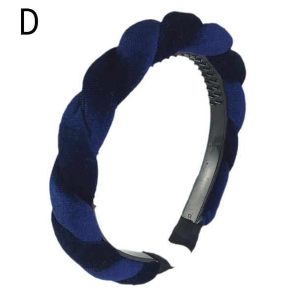Sammetsflätade pannband Mode hårband Criss Cross Hair Acc blue One-size  4876 | blue One-size | Fyndiq