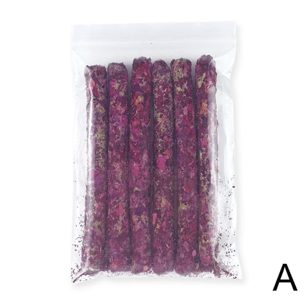 6 st Kanin Tuggpinnar Blandade Naturliga Blommor Tuggleksaker Godis för Kanin вυ O2C6 secondary colours C