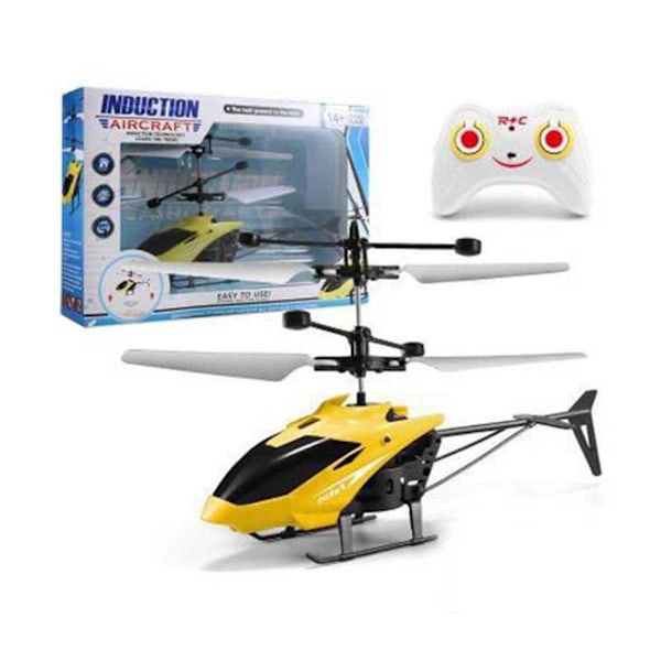 Fjärrkontrollhelikopter Mini RC Helikopter Radio Fjärrkontroll yellow remote control