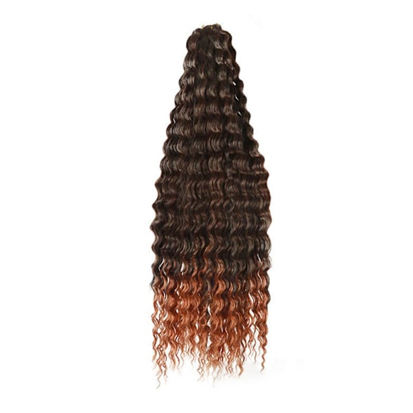 30 tum lång Deep Twist syntetiskt hår Deep Curly Hair Extension. T1B 30 onesize