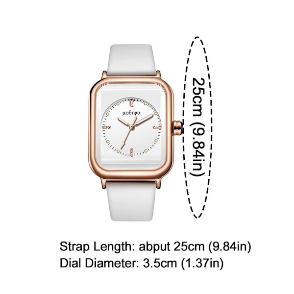 Damklocka Ny 2024 Original Quartz Silikon 9961 Vit Svart Mode Fritid O0r3 Red One size
