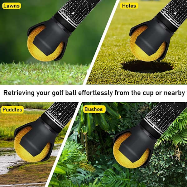 4-delad 3-rörs golfbollsklämma för putter - Puttergrepp sugkoppsklämma