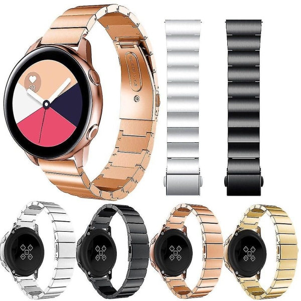 20 mm svart watch för Samsung Galaxy Watch Active