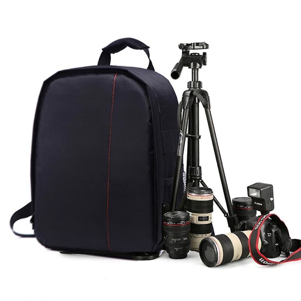 Vattentät Dslr Slr Kamera Soft Case Väskor Ryggsäck Ryggsäck För Canon Nikon Sony Black x Blue