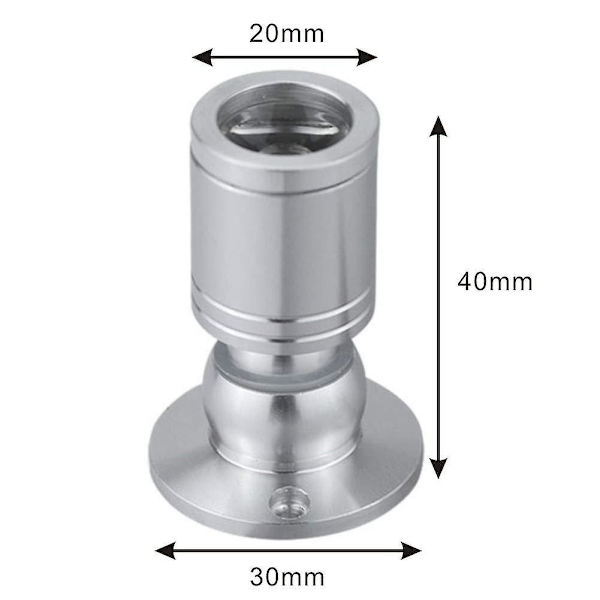4 mini takspotlights för utställning, 1W varmvit 3000K mini spotlight