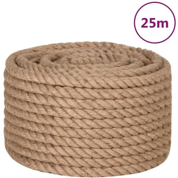 Jute rep 25 m lång 16 mm tjock