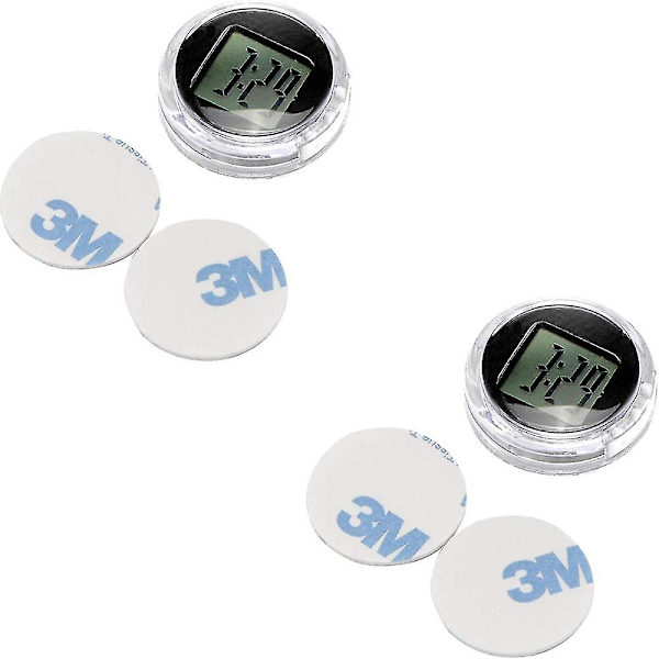Mini Waterproof Stick-on Motorcykelklocka Watch null ingen