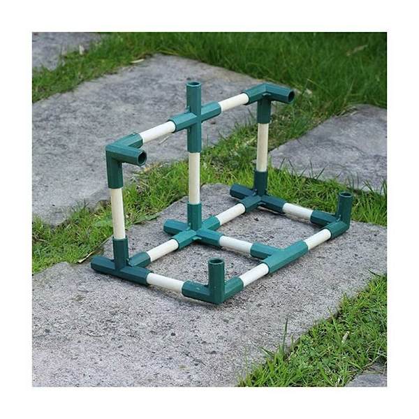 Plast Ram Kopplingar Kopplingar Höger Hörn Rör Kopplingar Växthus Bygg Kopplingar 16mm 4 Vägs Kors 10st