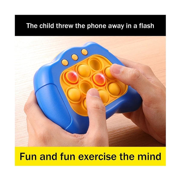 Elektroniskt spel Light Push Bubble Poplight Fidget Game Speed​​Quick Push Up Bubble Stress Toy Vit Vit ingen