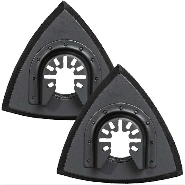 90mm Triangulära Slipdynor - Oscillerande Multiverktyg Slipdyna för Trä Slipning, 2 Stycken