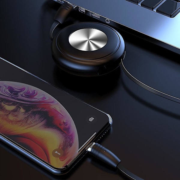 Infällbar magnetisk laddkabel Snabbladdning Multifunktionsladdningskabel null ingen