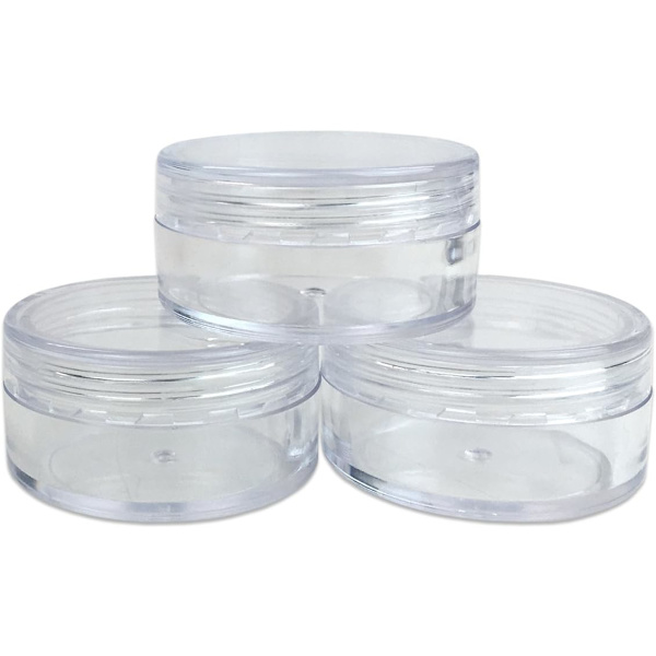 (Antal: 10 st) 10G/10ML runda burkar med lock, lätta att dosera för resor.