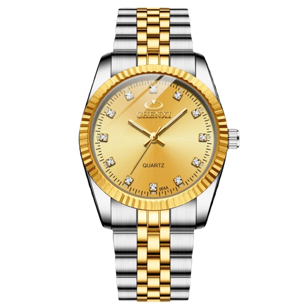 Watch dam watch rostfritt stål watch par par watch Gold-1