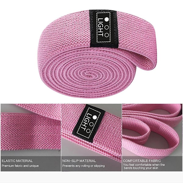 3st Sport Träningsmotstånd Loop Band Set Elastiskt Booty Band Set Med Bärväska För Yoga Hem Gym Workout Lila One Size