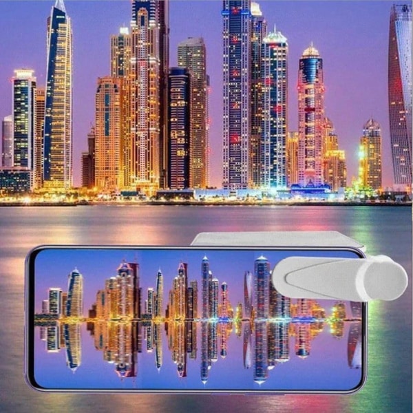 Smartphone Camera Mirror Reflection Clip Kit, Mobiltelefon Reflection Camera Clip Selfie Reflector, Mobiltelefon Shooting Supplies Svart - med fjärrkontroll