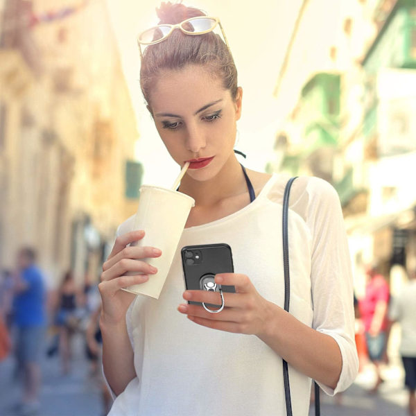 Delar 3-i-1 multifunktionshållare för mobiltelefonfäste 360 ​​graders rotation Mobiltelefon Ringställ för bilhem, 5 färger